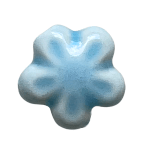 Fleur céramique bleu clair - 12mm