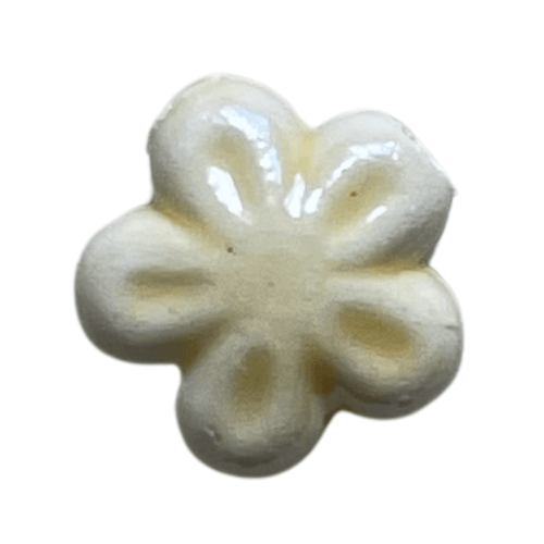 Fleur céramique crème - 12mm