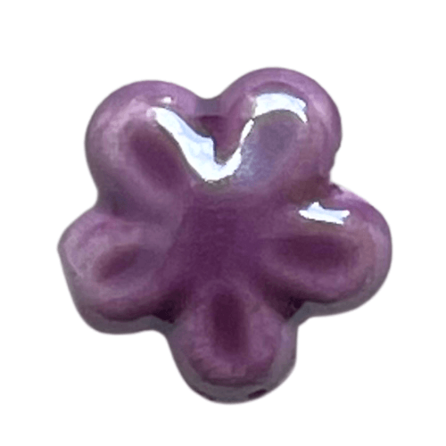 Fleur céramique violet - 12mm