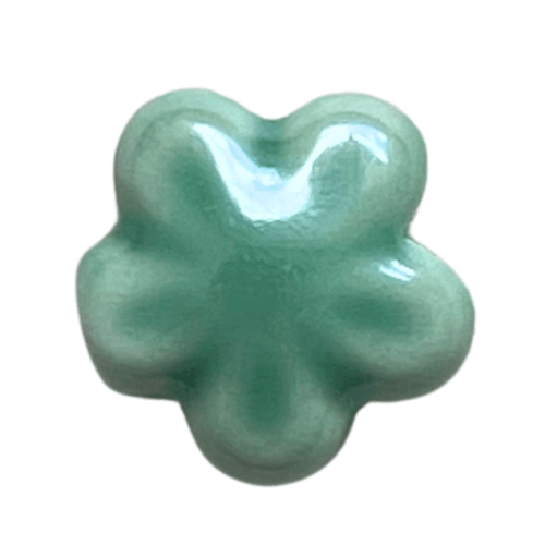 Fleur céramique vert d'eau - 12mm